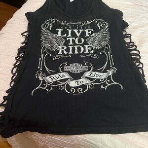 Harley-Davidson Black Tank with Silver Graphic